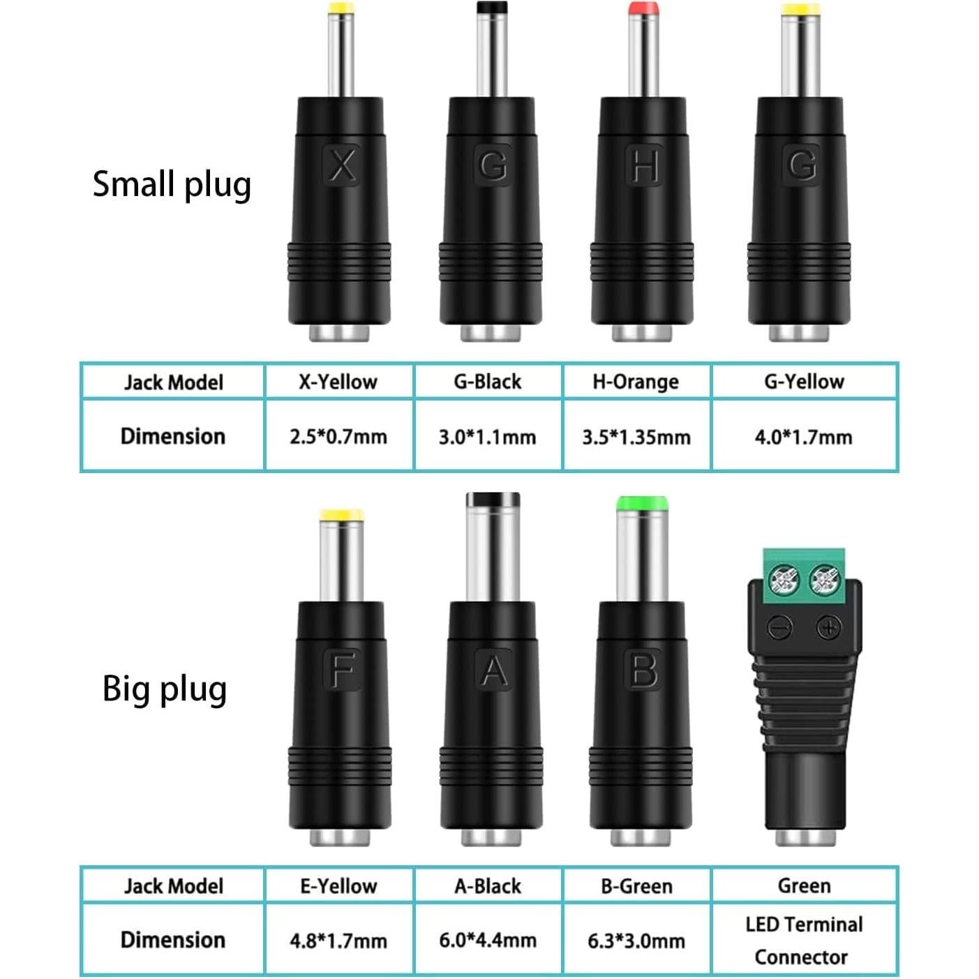 Adaptador de corriente 6V 2A LitStar con 8 enchufes DC