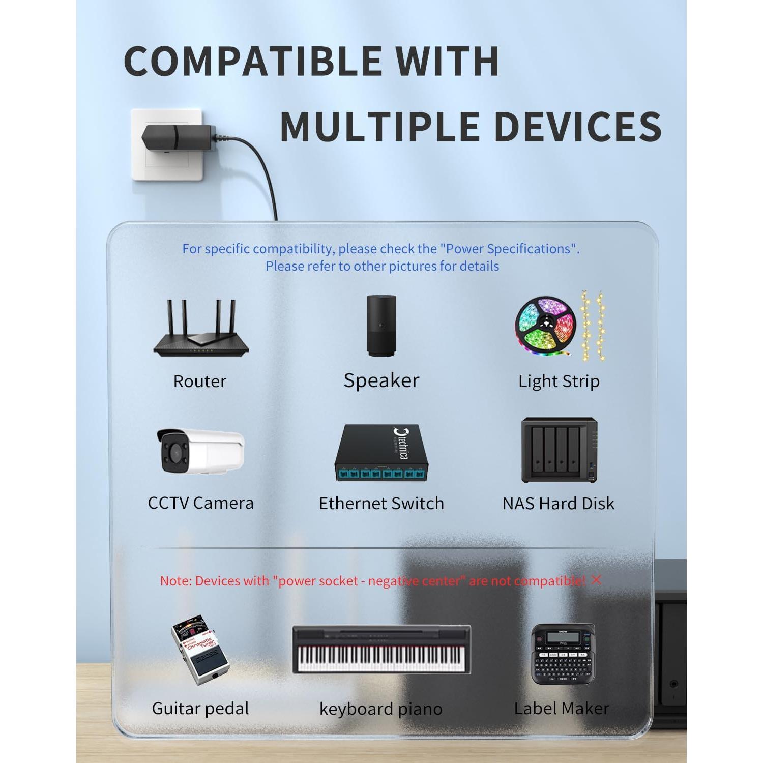 Adaptador de corriente 6V 2A LitStar con 8 enchufes DC