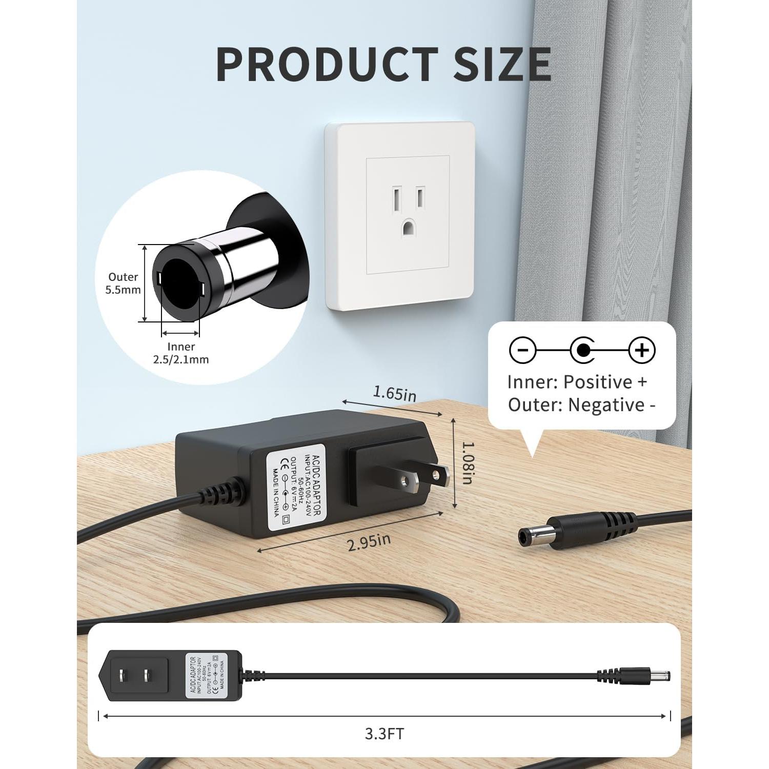 Adaptador de corriente 6V 2A LitStar con 8 enchufes DC