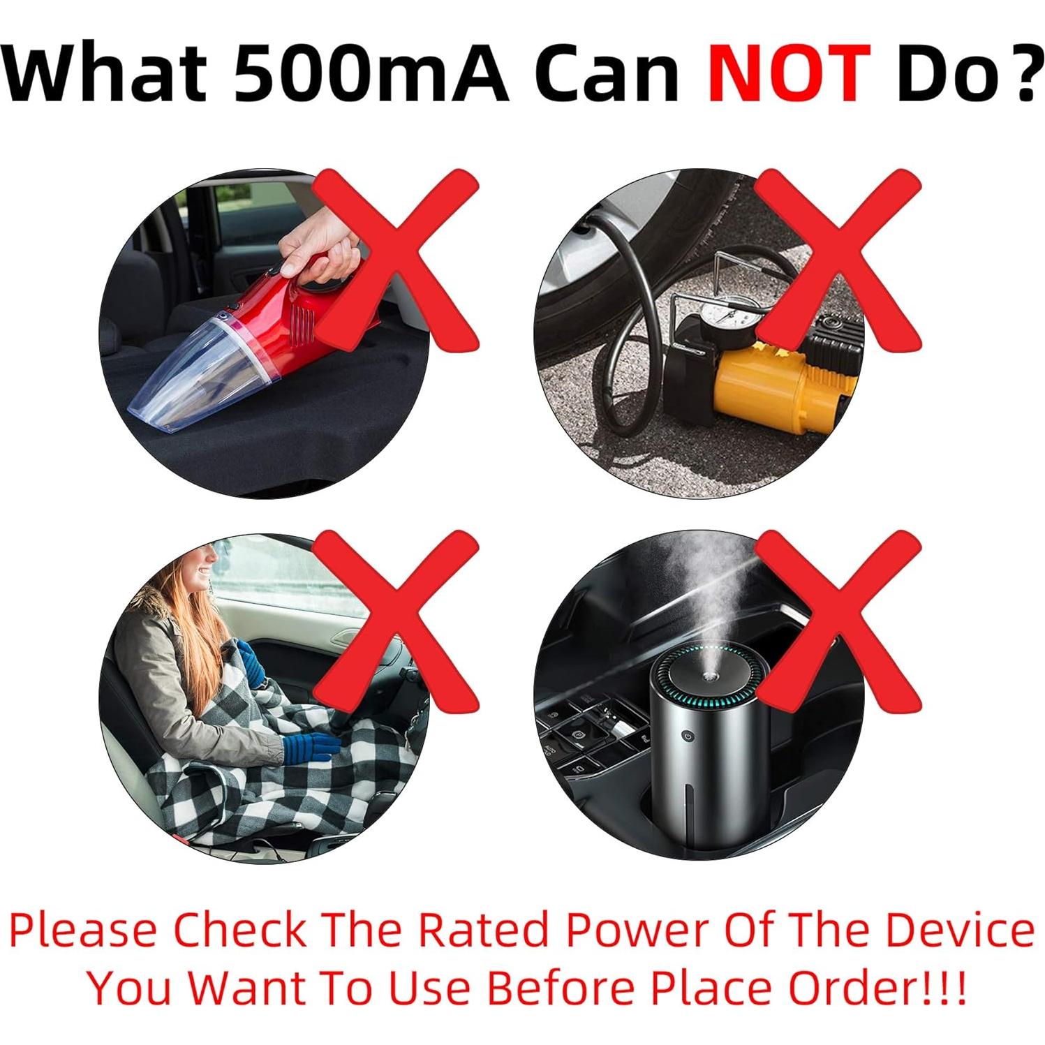 Adaptador Convertidor 110V CA a 12V CC iSaddle 500mA