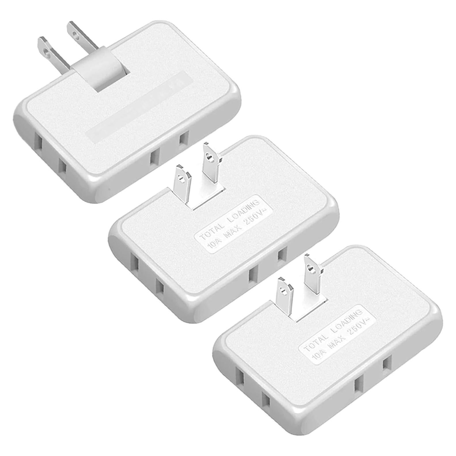 Extensor de Enchufe de Pared 3 Vías RunParts 2 Patas Blanco