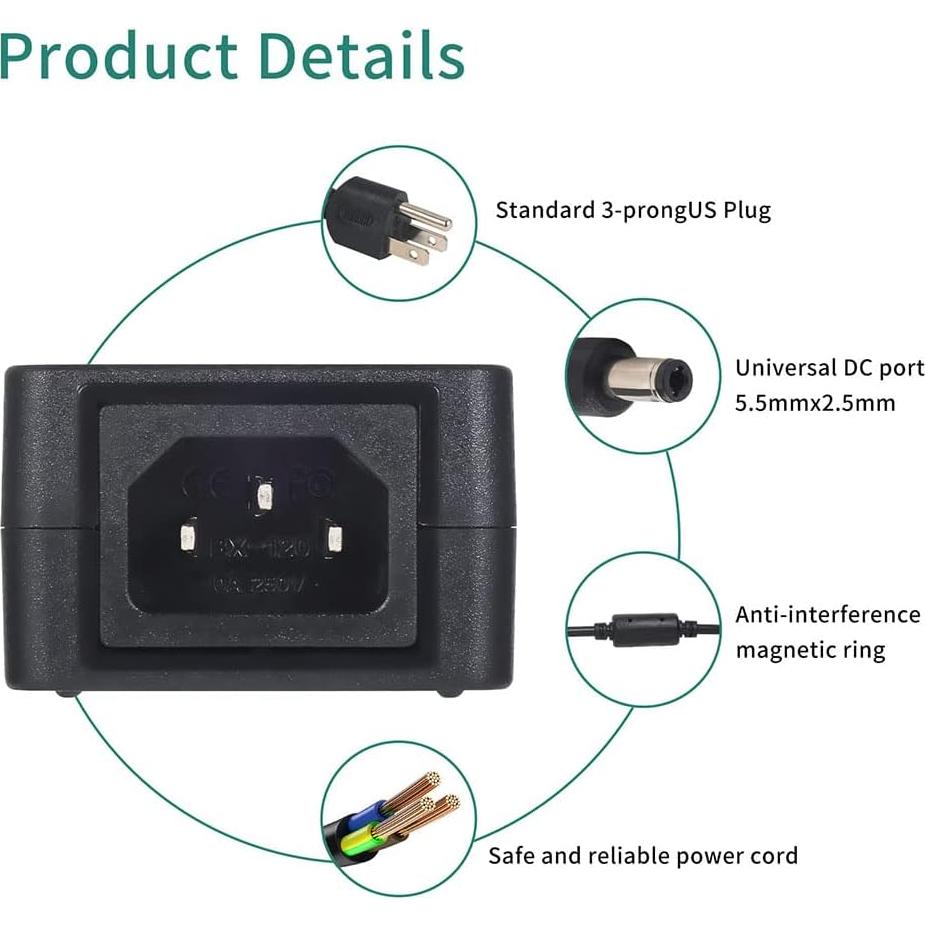 Adaptador de Fuente de Poder 24V 5A YOOFONE AC a DC