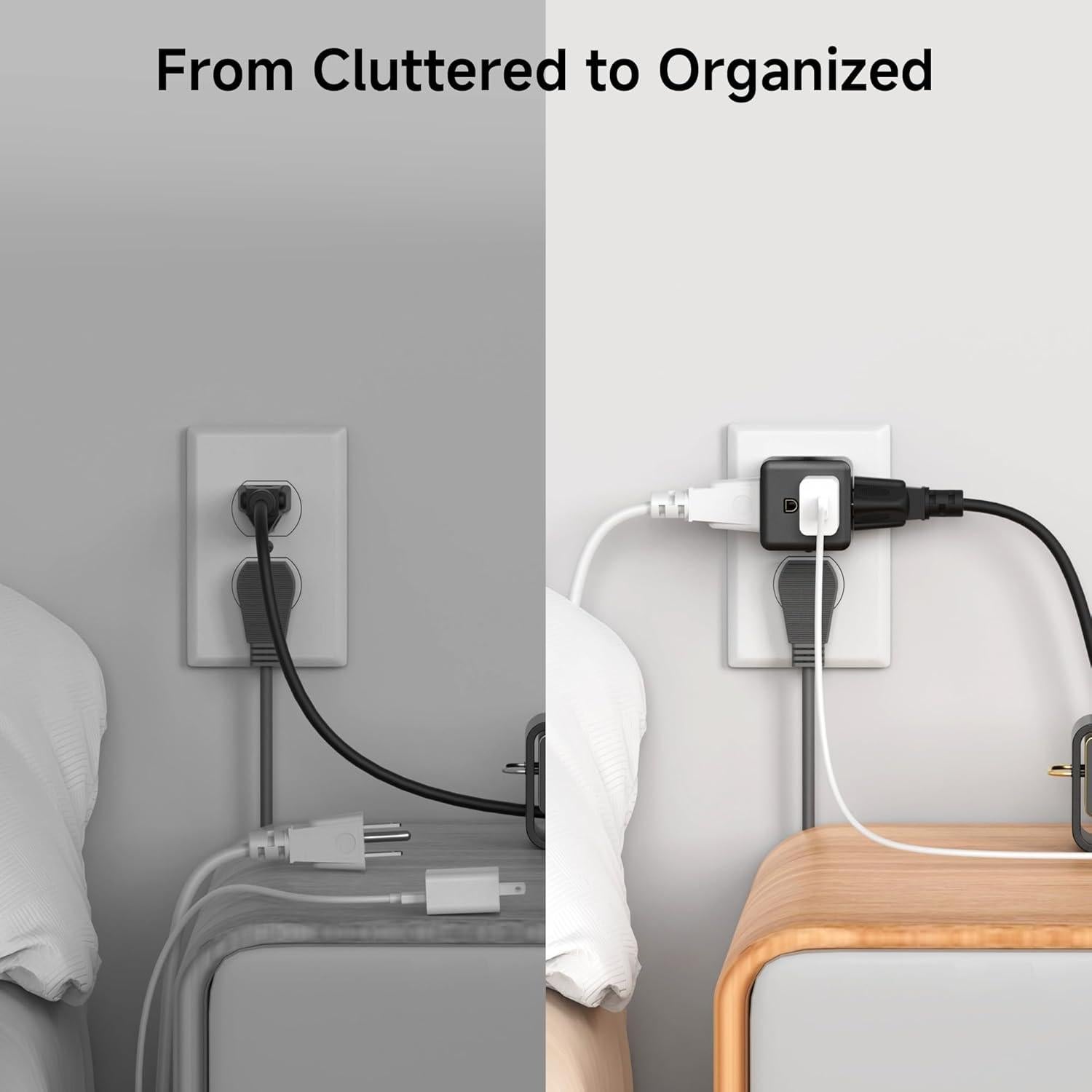 Adaptador de Pared 3 Salidas Cable Matters Negro