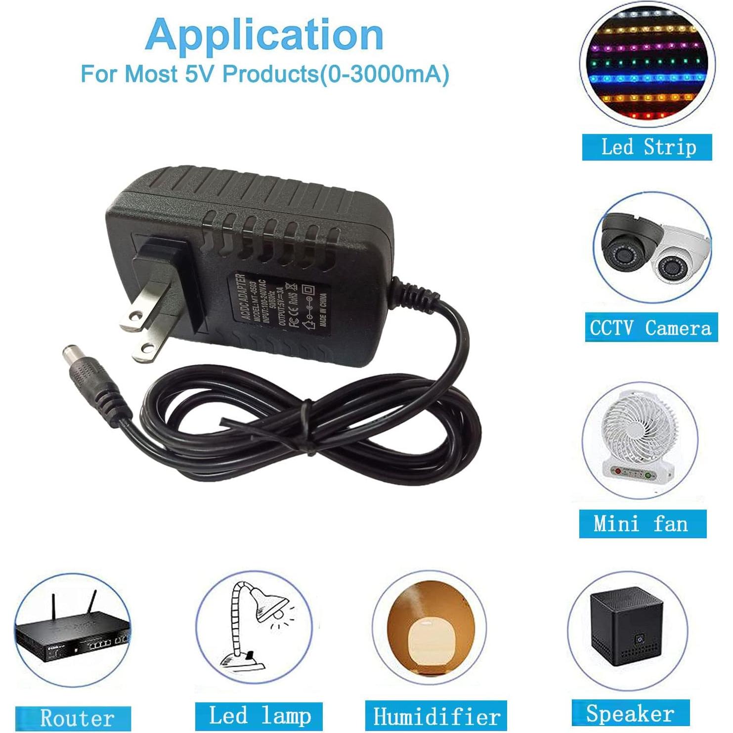 Adaptador de Alimentación DC 5V 3A MTYTOT 15W para LED y CCTV