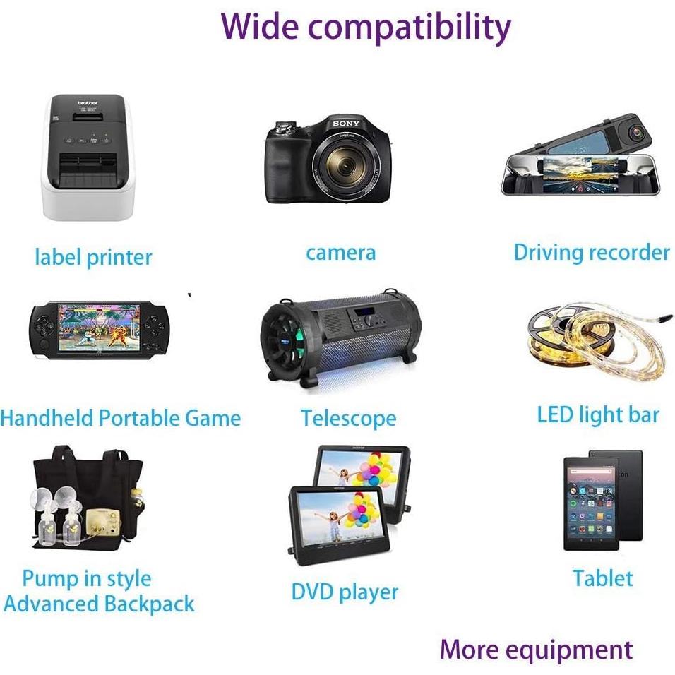 Cargador de coche 12V 2A LIANSUM con 8 conectores y 1.5m