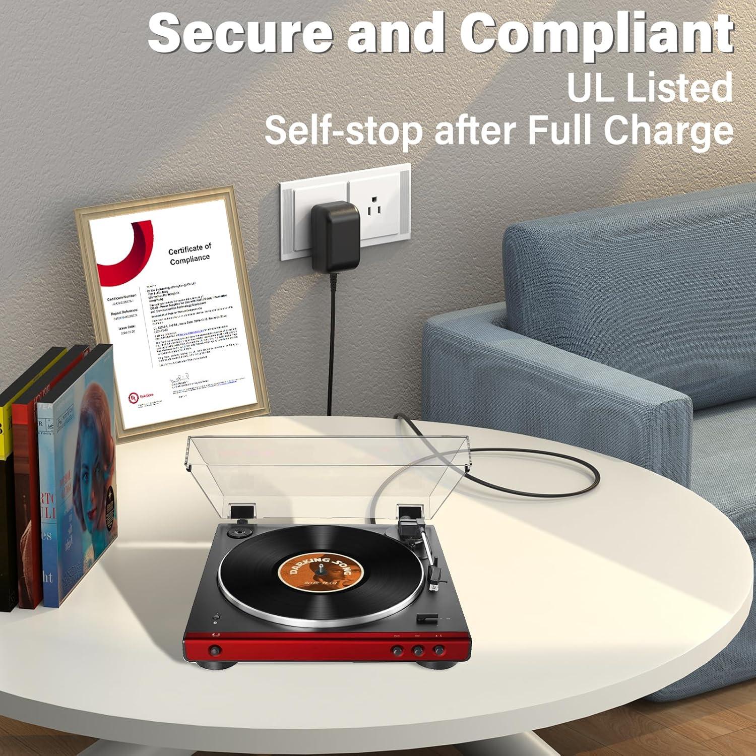 Cargador 12V HIENADTOR para tocadiscos Audio Technica AT-LP60X