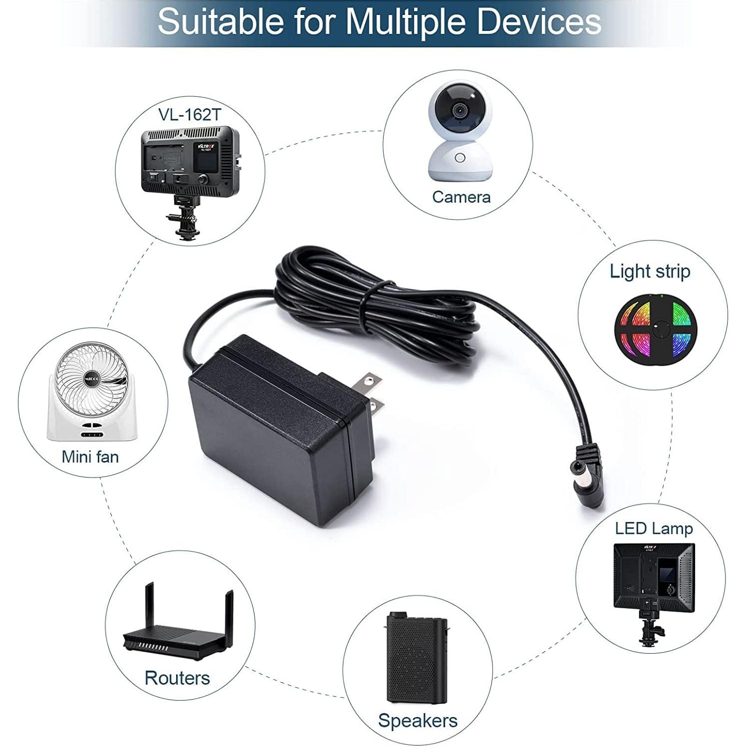 Adaptador de corriente 12V 2A QIMONXH con cable de 2m