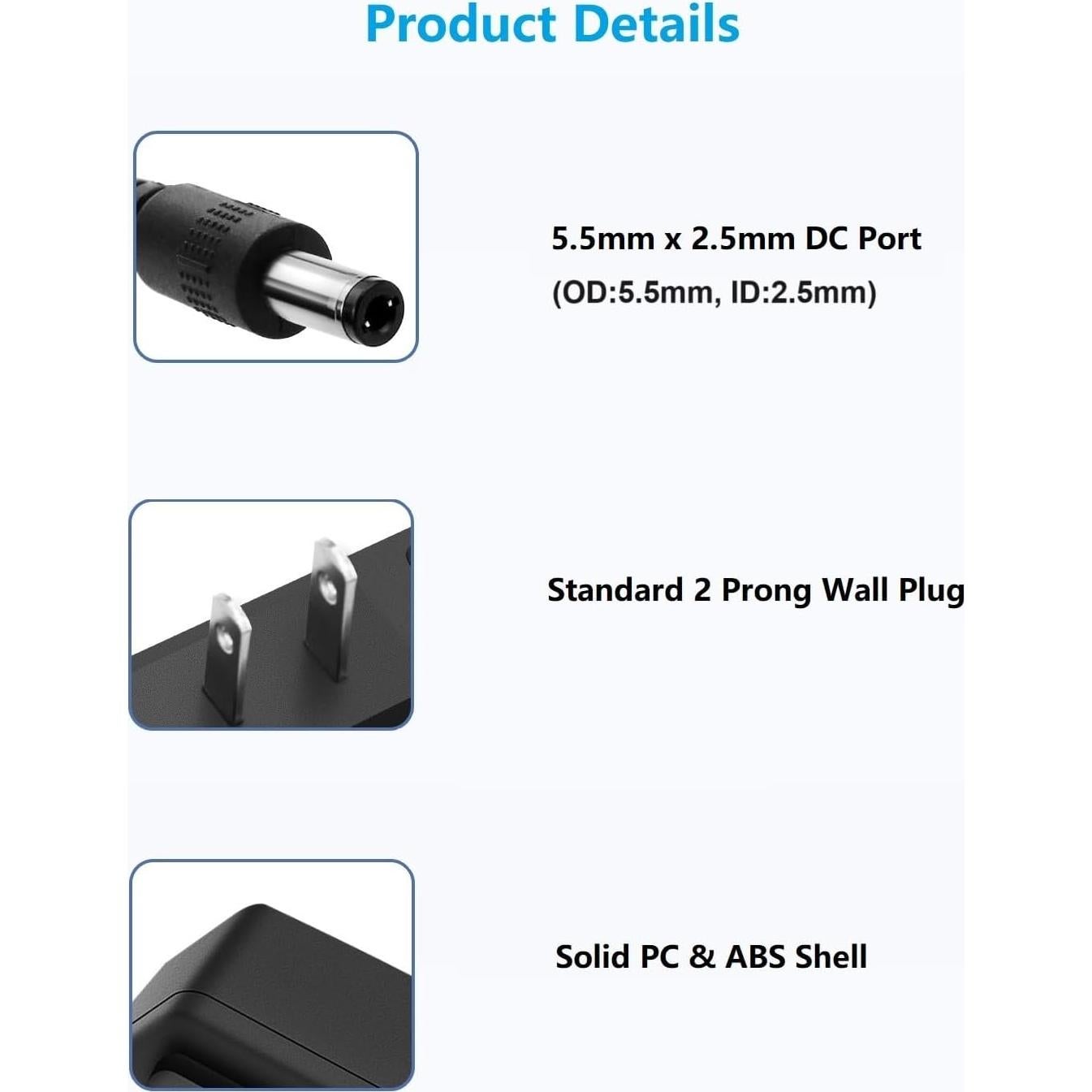 Adaptador de Alimentación AC/DC 5V 1A Changyuntech 5.5mm x 2.5mm
