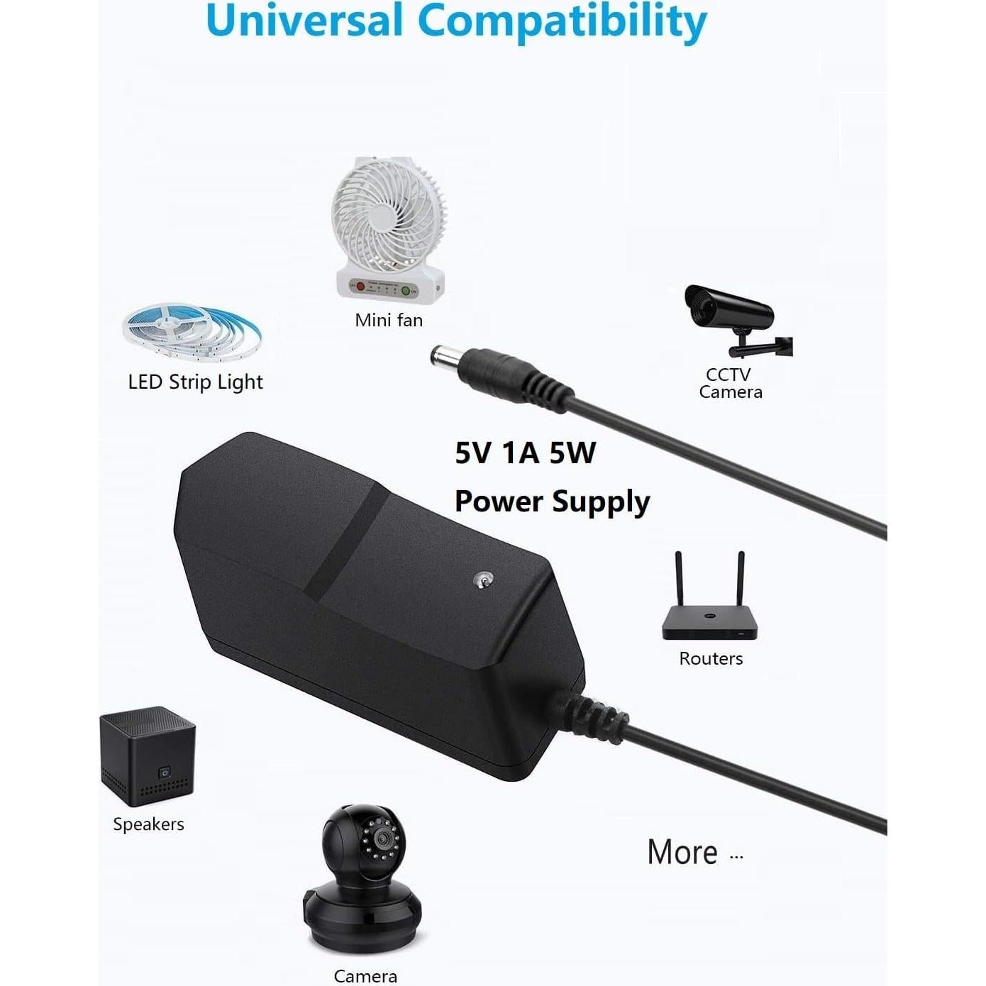 Adaptador de Alimentación AC/DC 5V 1A Changyuntech 5.5mm x 2.5mm