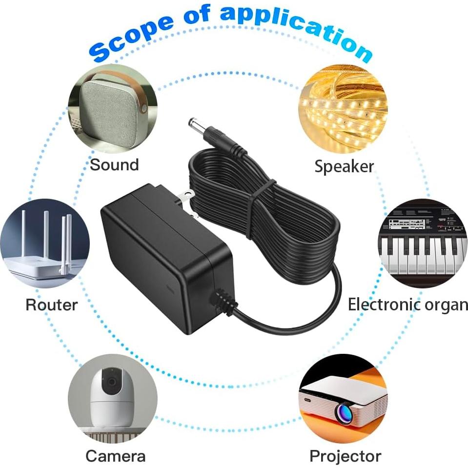 Adaptador de corriente 9V 2A MTDZKJG con cable de 3m