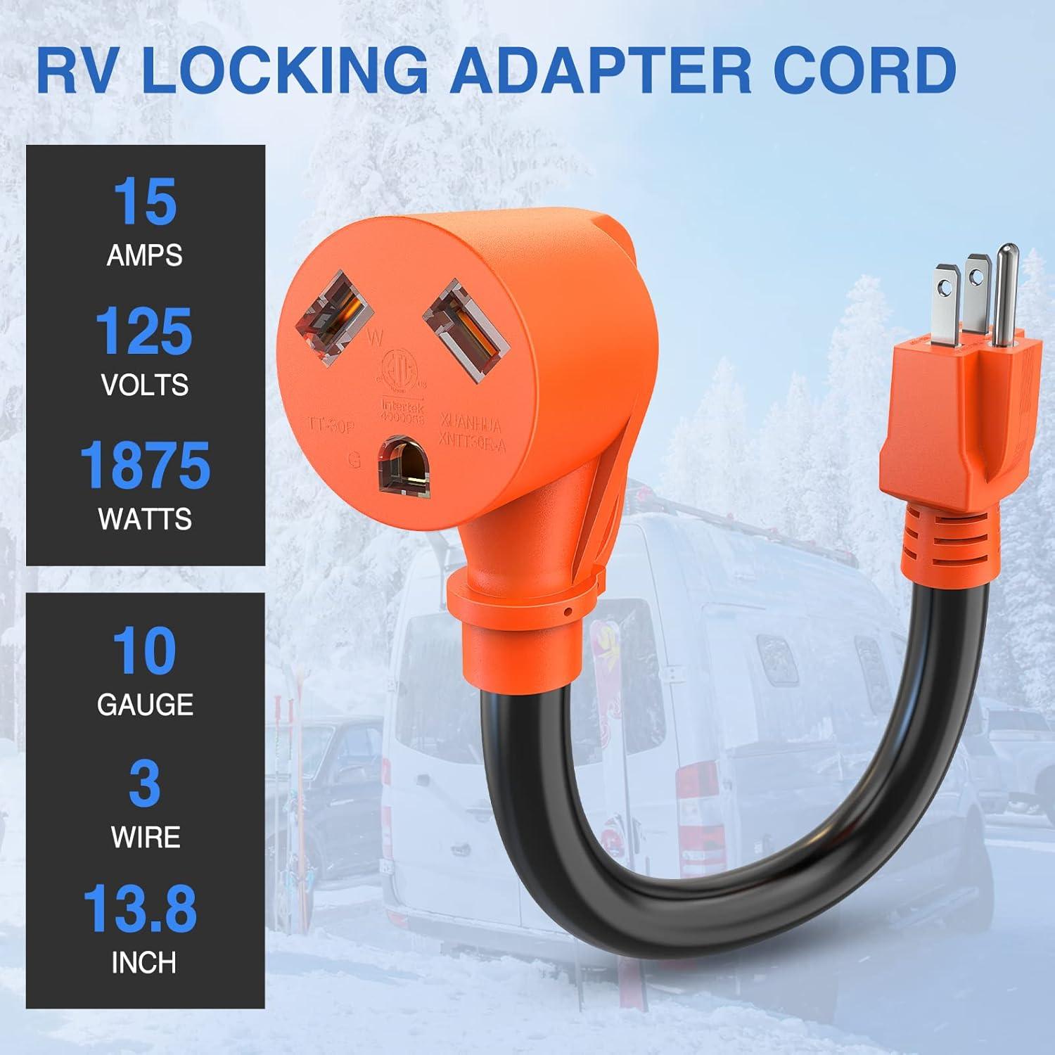 Adaptador de Corriente Nilight 15A a 30A 110V Cobre 10 AWG