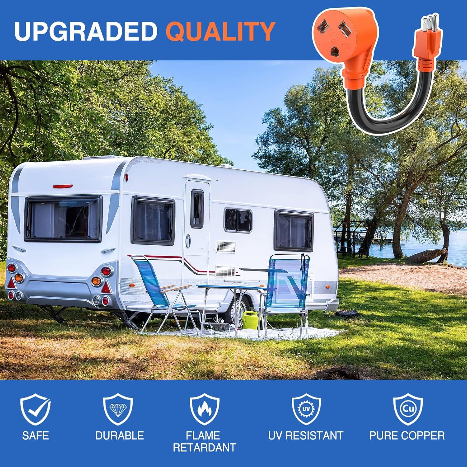 Adaptador de Corriente Nilight 15A a 30A 110V Cobre 10 AWG