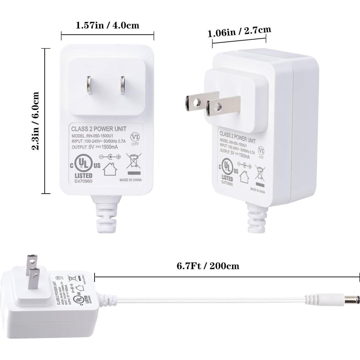 Cable de Alimentación 5V Graco para Cunas y Sillas de Bebé