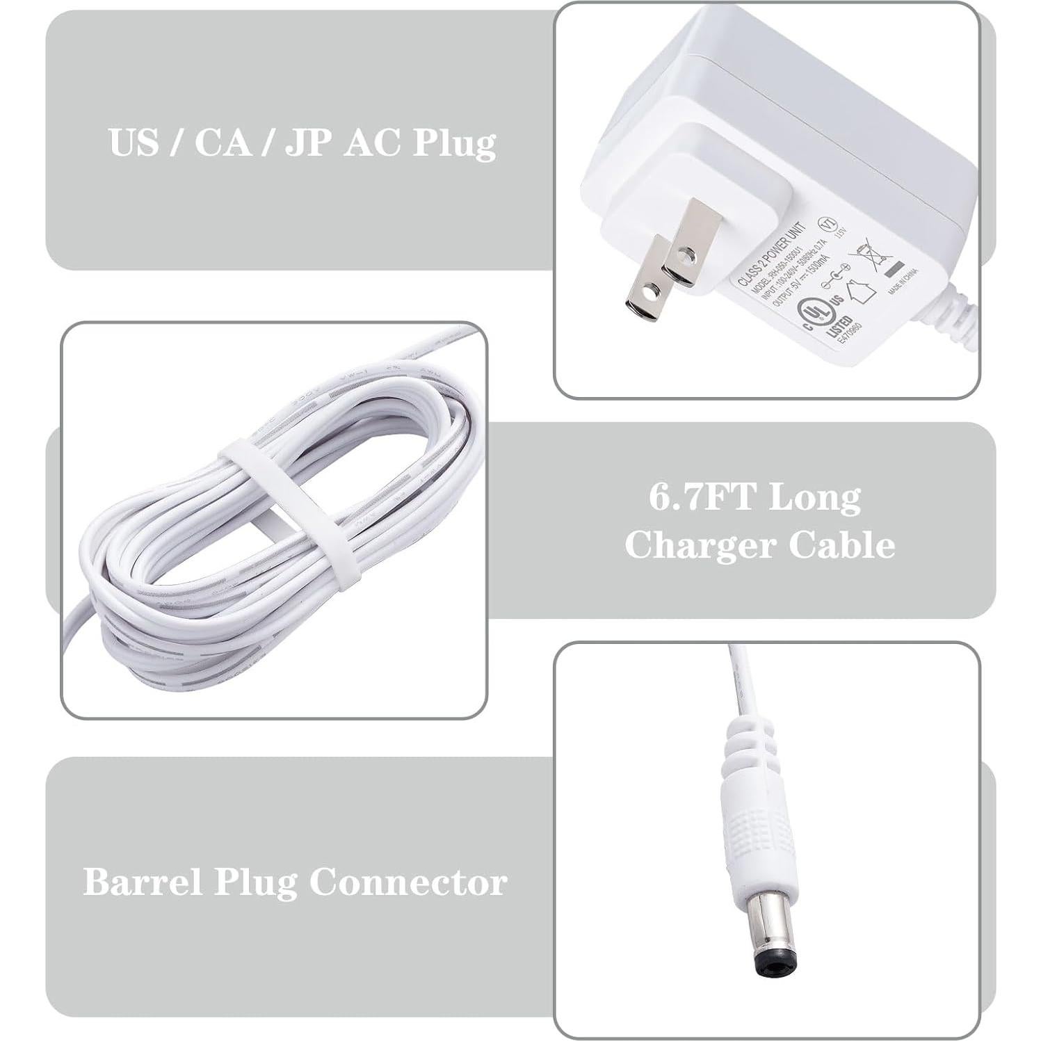Cable de Alimentación 5V Graco para Cunas y Sillas de Bebé