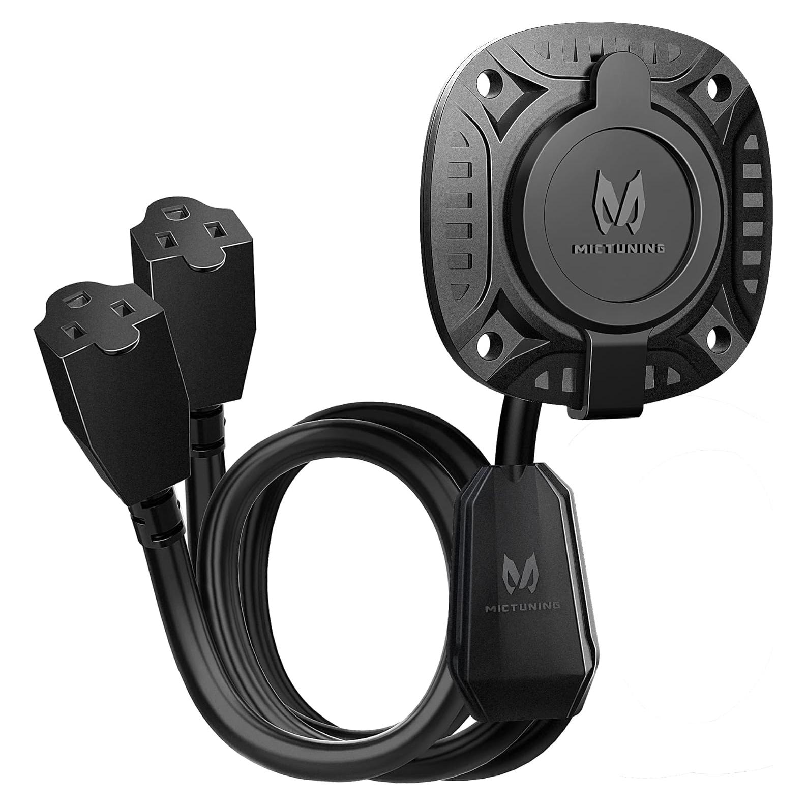 Enchufe AC MICTUNING 15A 250V con Cable de Extensión 45cm