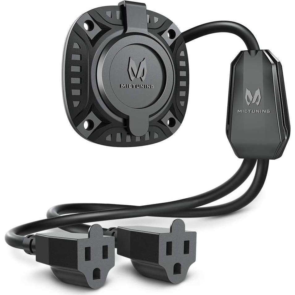 Enchufe AC MICTUNING 15A 250V con Cable de Extensión 45cm