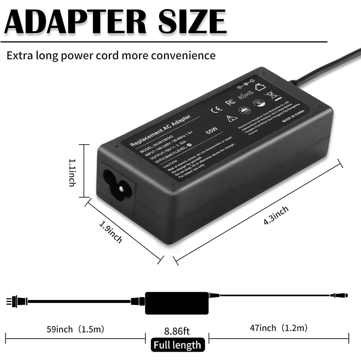 Adaptador de corriente 65W HP Envy Probook 19.5V 3.33A