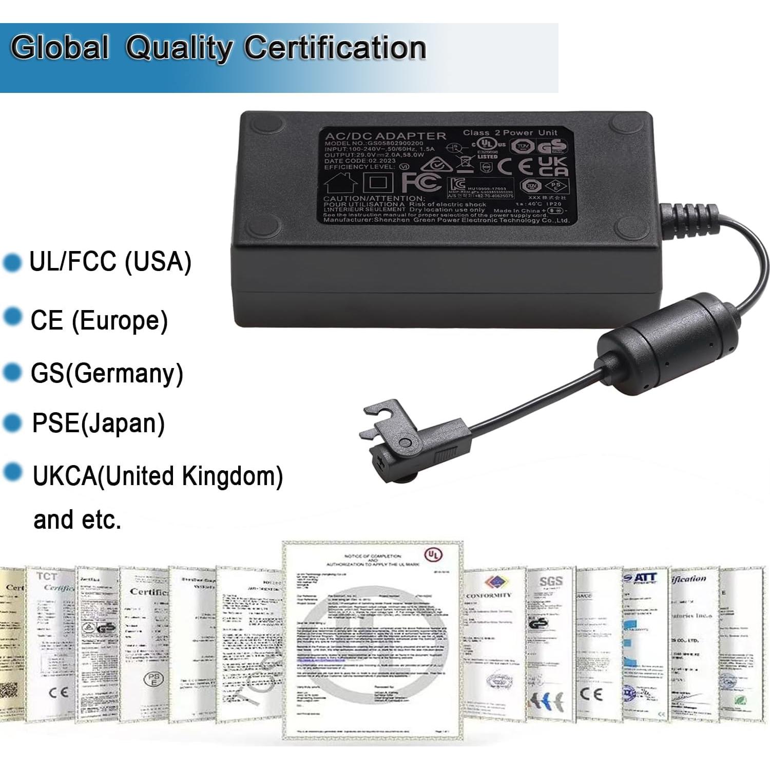 Fuente de Alimentación 29V 2A YHWSHINE para Sillón Reclinable