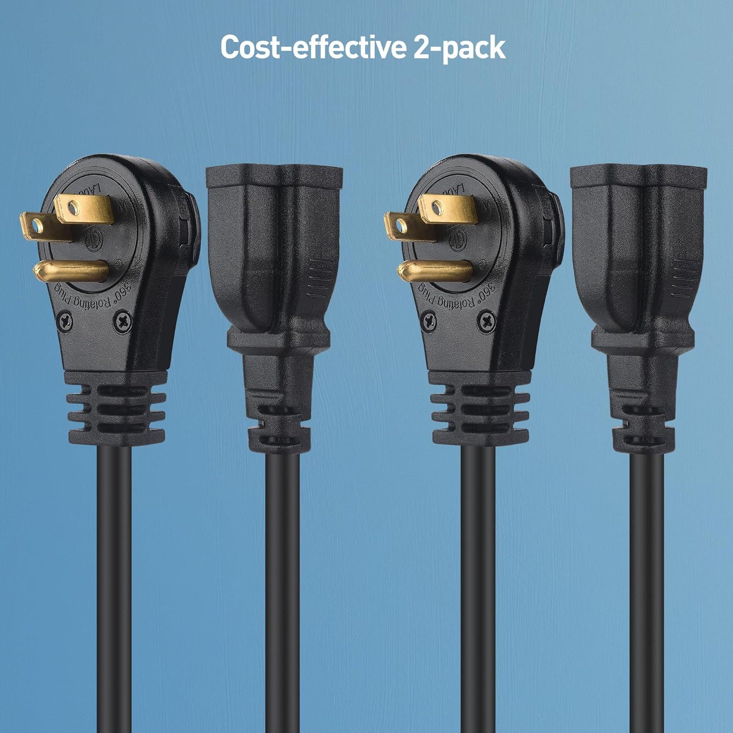 Cable de Extensión Rotatorio 0.3m Cable Matters Negro 16 AWG