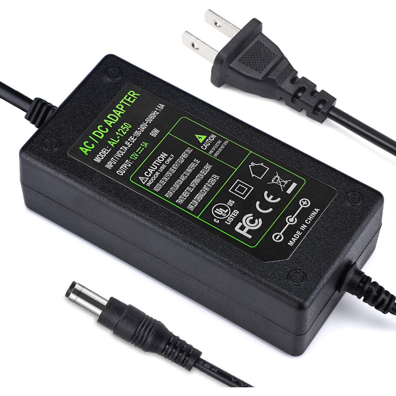 Adaptador de Alimentación 12V 5A TOBWOLF - 1.4m Cable
