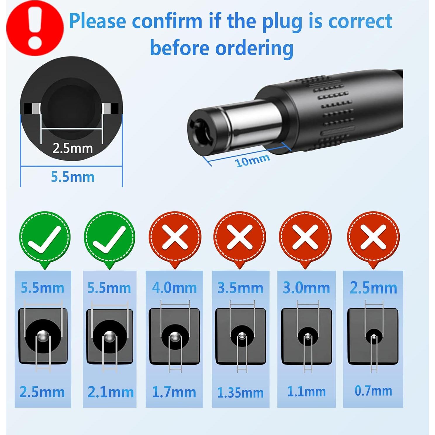 Adaptador de Poder 12V 1A 3M para Luz LED y Dispositivos