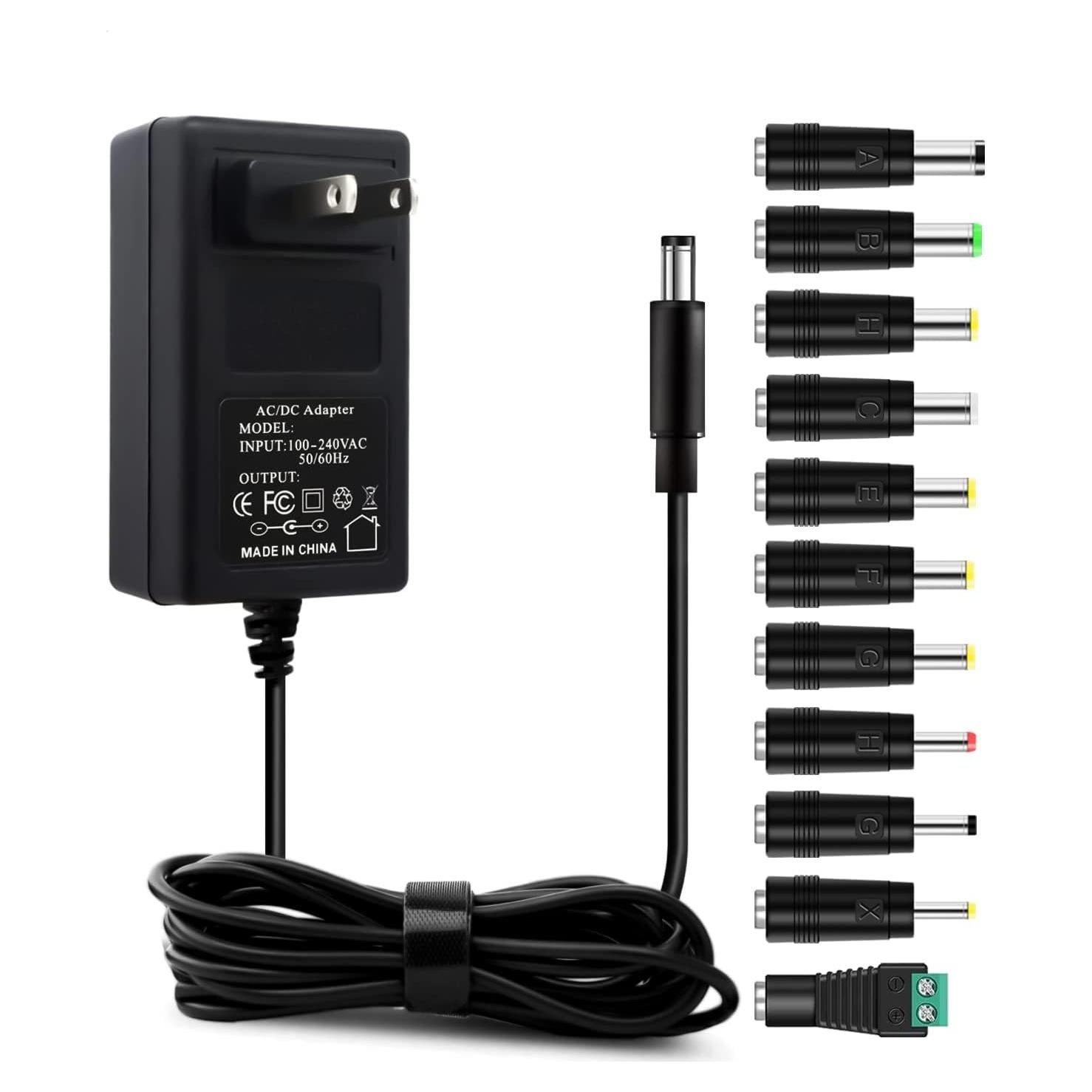 Adaptador de Corriente AC 15V 2A LitStar con 11 Enchufes DC