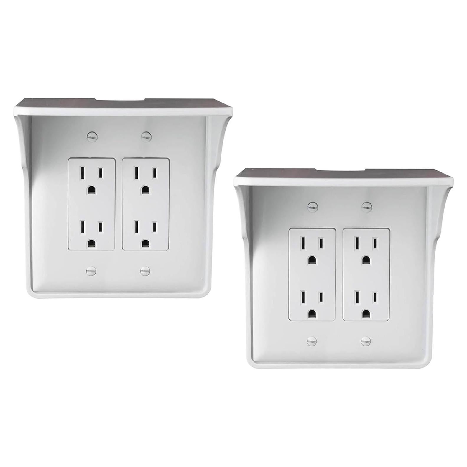 Estante Doble Pared LOUIS FELT 2 Unidades Blanco 10.16x13.34x15.24cm