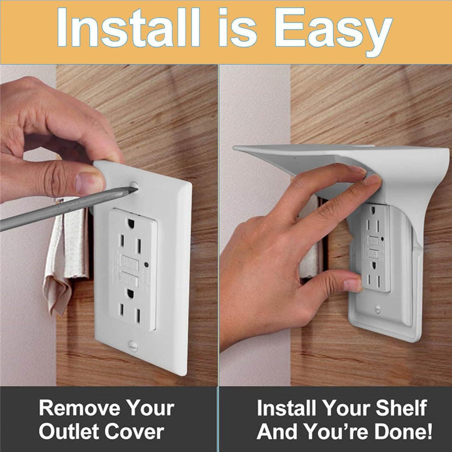 Estante Doble Pared LOUIS FELT 2 Unidades Blanco 10.16x13.34x15.24cm