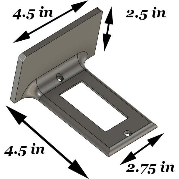 Cubierta de Enchufe con Estante Blanco - Biodegradable 3D