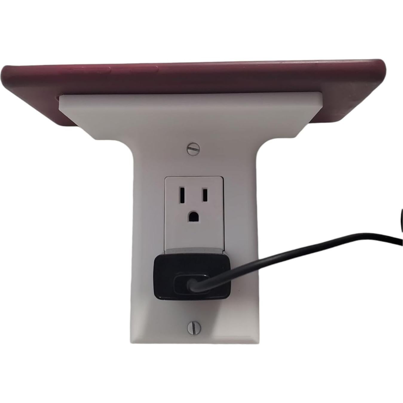 Cubierta de Enchufe con Estante Blanco - Biodegradable 3D