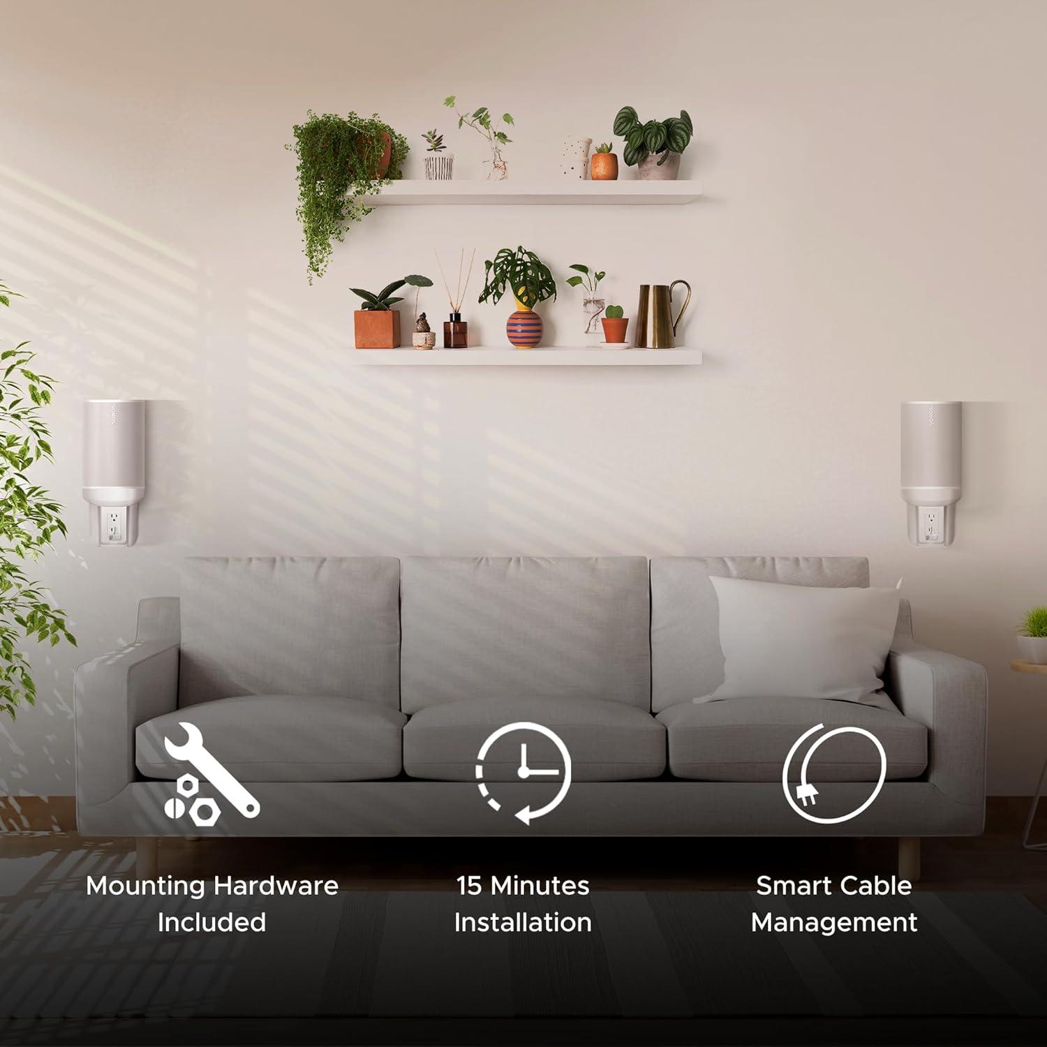 Soporte de Pared para Toma de Corriente AC Soundbass ERA100 Blanco