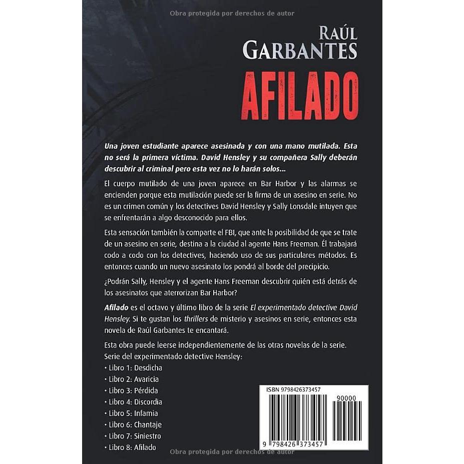 Afilado: Un thriller de misterio del detective Hensley (Casos de Bar Harbor) (Spanish Edition)