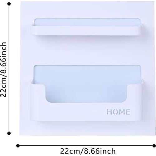 Estante de Noche Adhesivo JDYOOMI Blanco 22.1x22.1 cm
