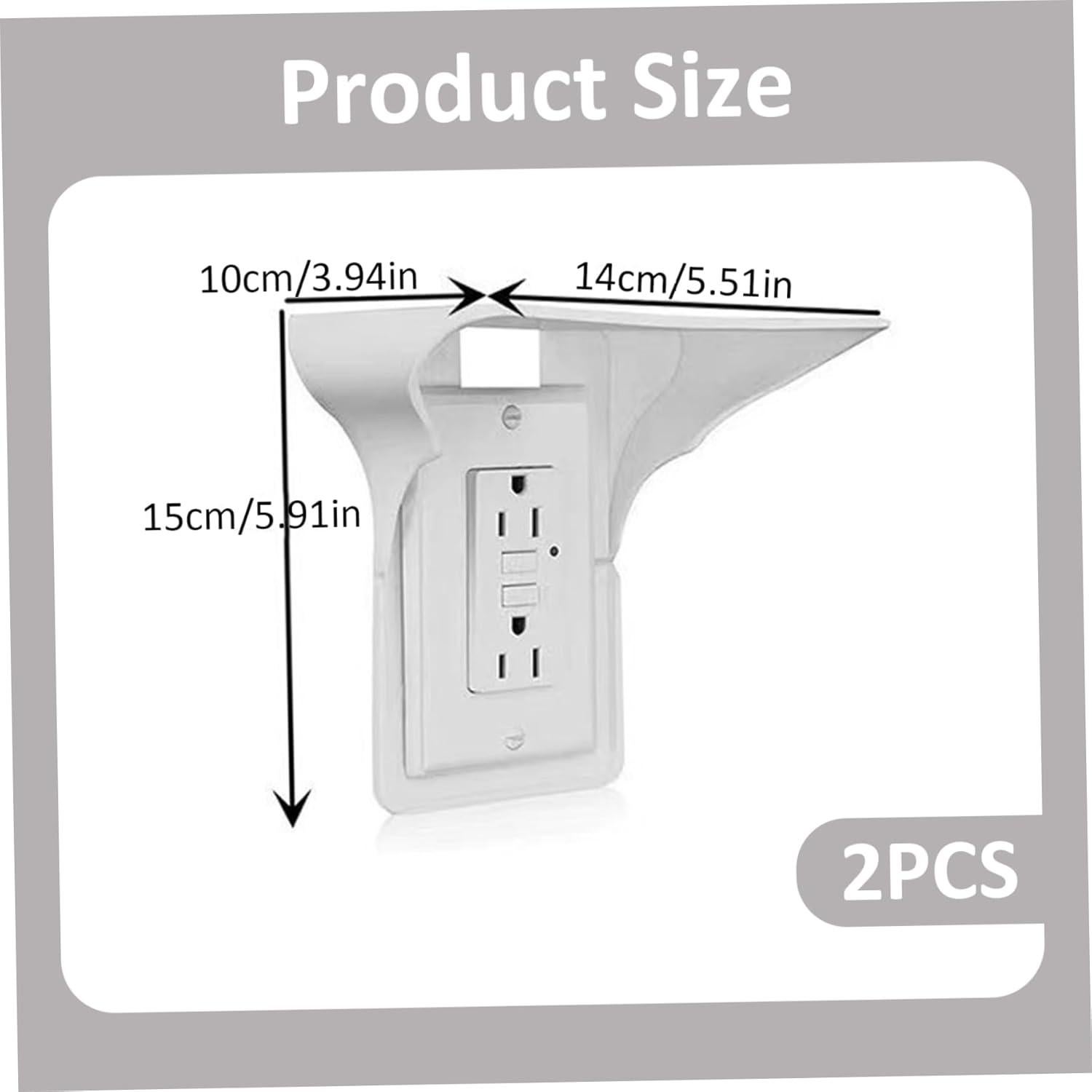 Estante de Enchufe Blanco DAGLLGEW 2 Piezas con Gestión de Cables