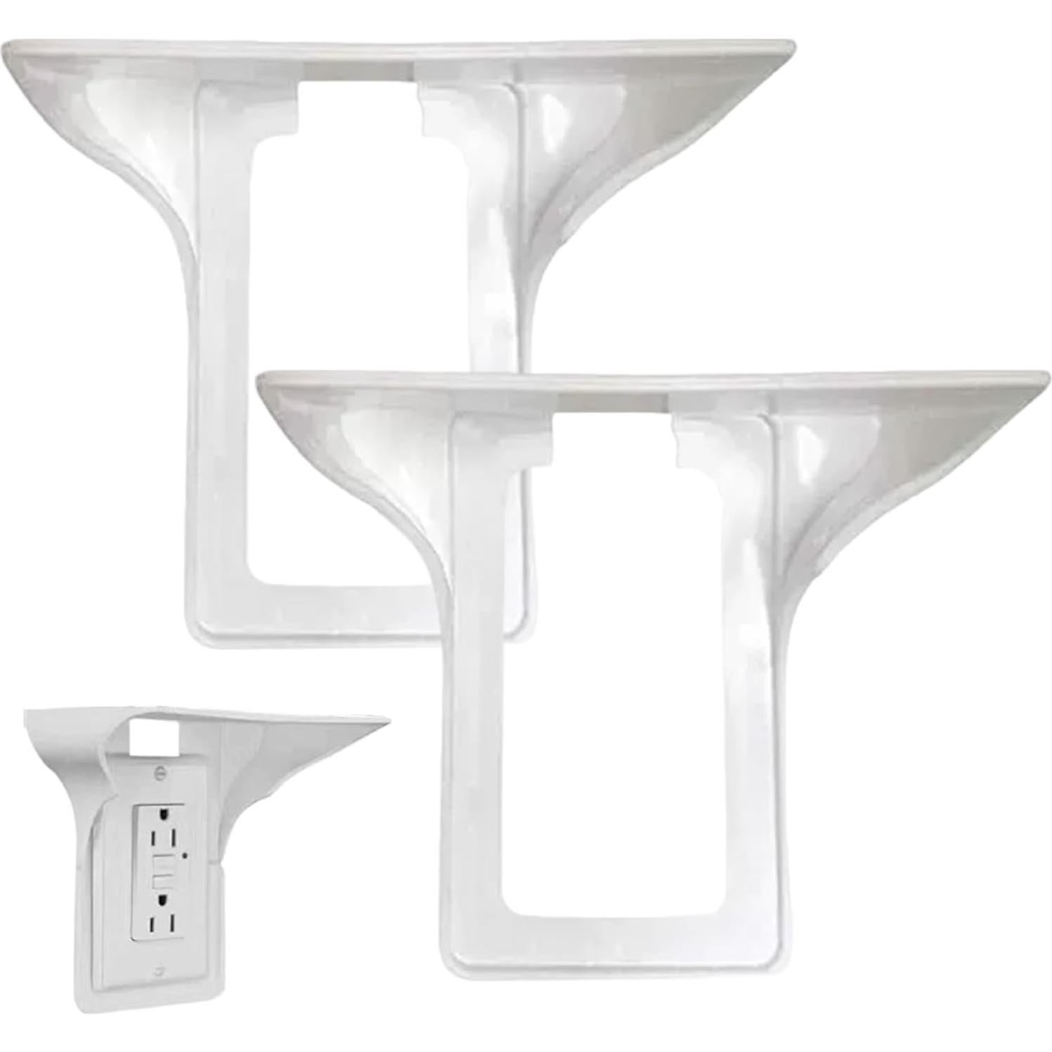 Estante de Enchufe Blanco DAGLLGEW 2 Piezas con Gestión de Cables