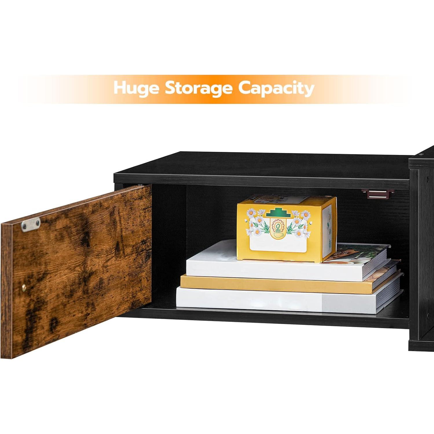 Soporte de TV Flotante HOOBRO 55" con Toma de Corriente