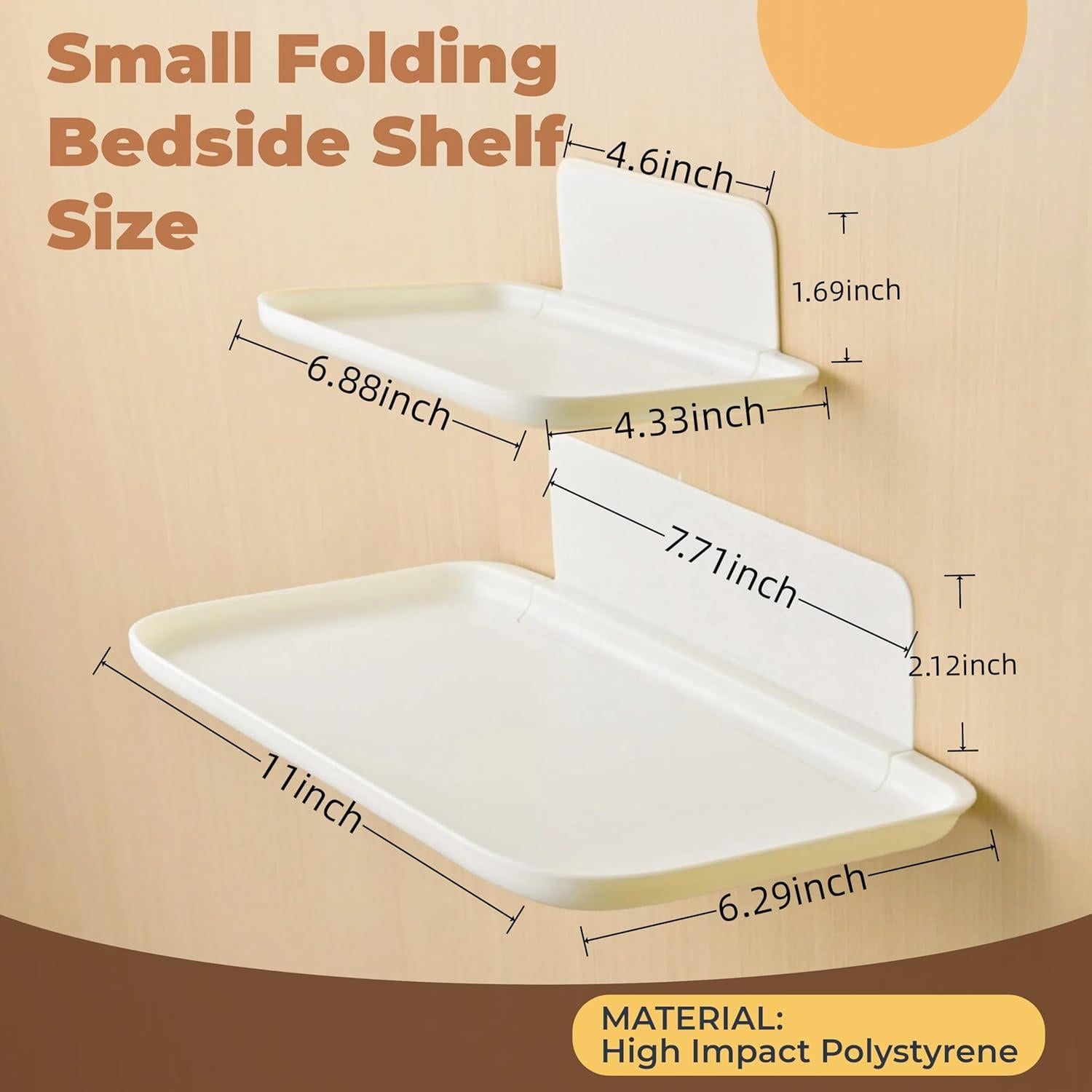 Juego de 2 estantes flotantes Zdesign para pared junto a la cama