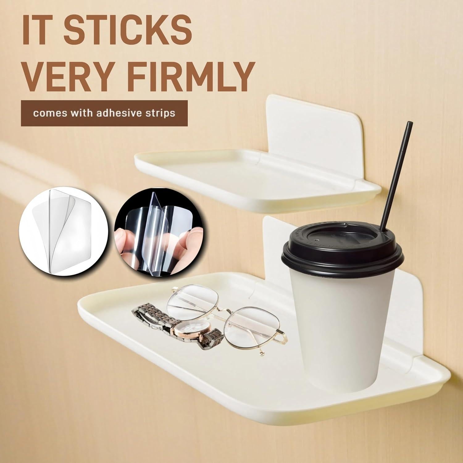 Juego de 2 estantes flotantes Zdesign para pared junto a la cama