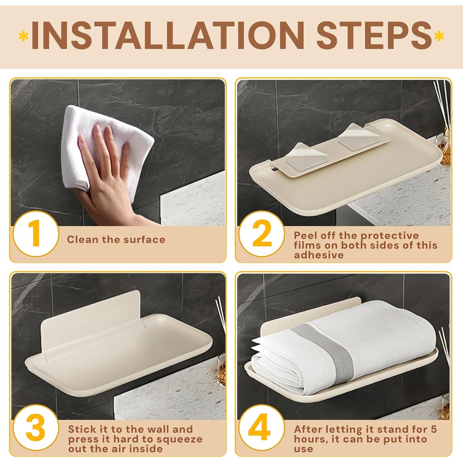 Juego de 2 estantes flotantes Zdesign para pared junto a la cama