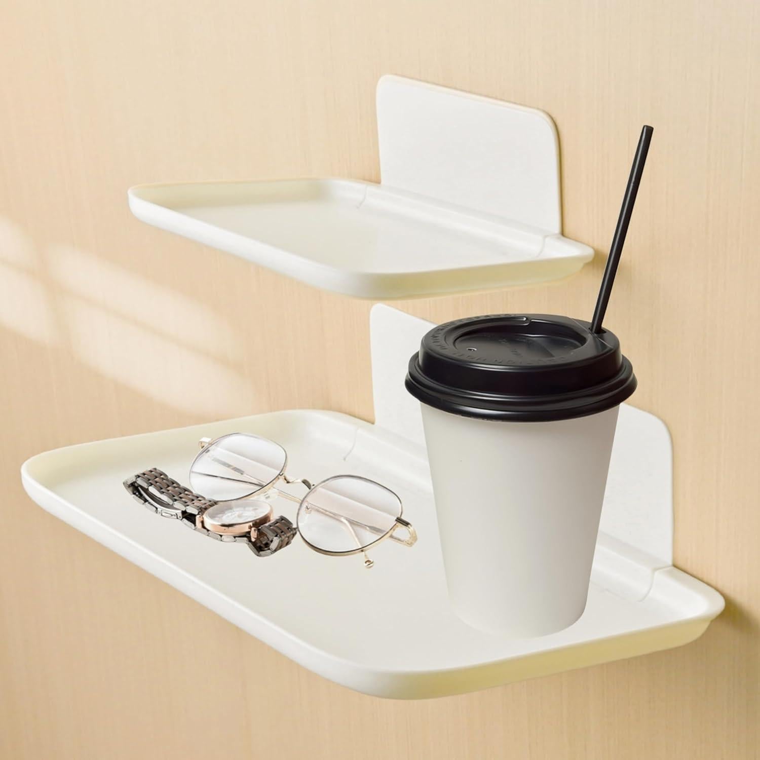 Juego de 2 estantes flotantes Zdesign para pared junto a la cama