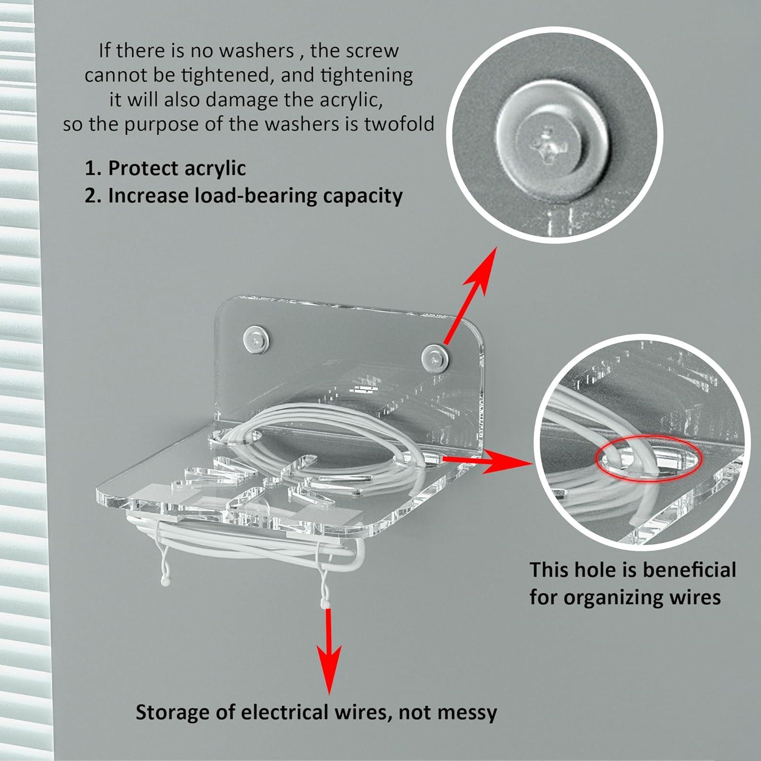 Estante de Acrílico Transparente Sezanrpt 3 Paquetes 10 cm