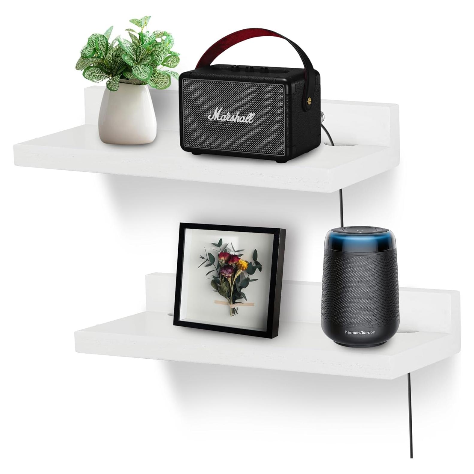 Estante Flotante Pequeño NIUBEST Blanco 22.86x10.16cm - 2 Pcs