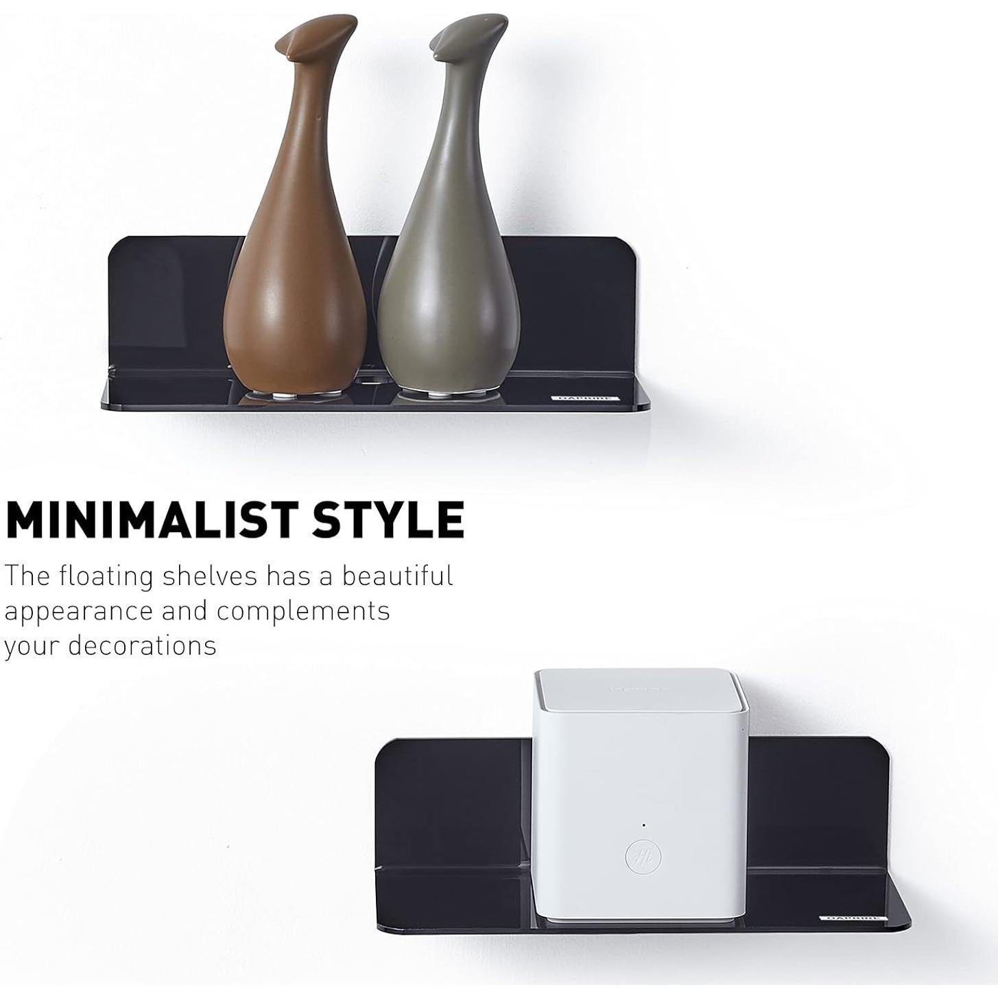 Estante Flotante Acrílico OAPRIRE - Juego de 2, 22.86x8.89cm