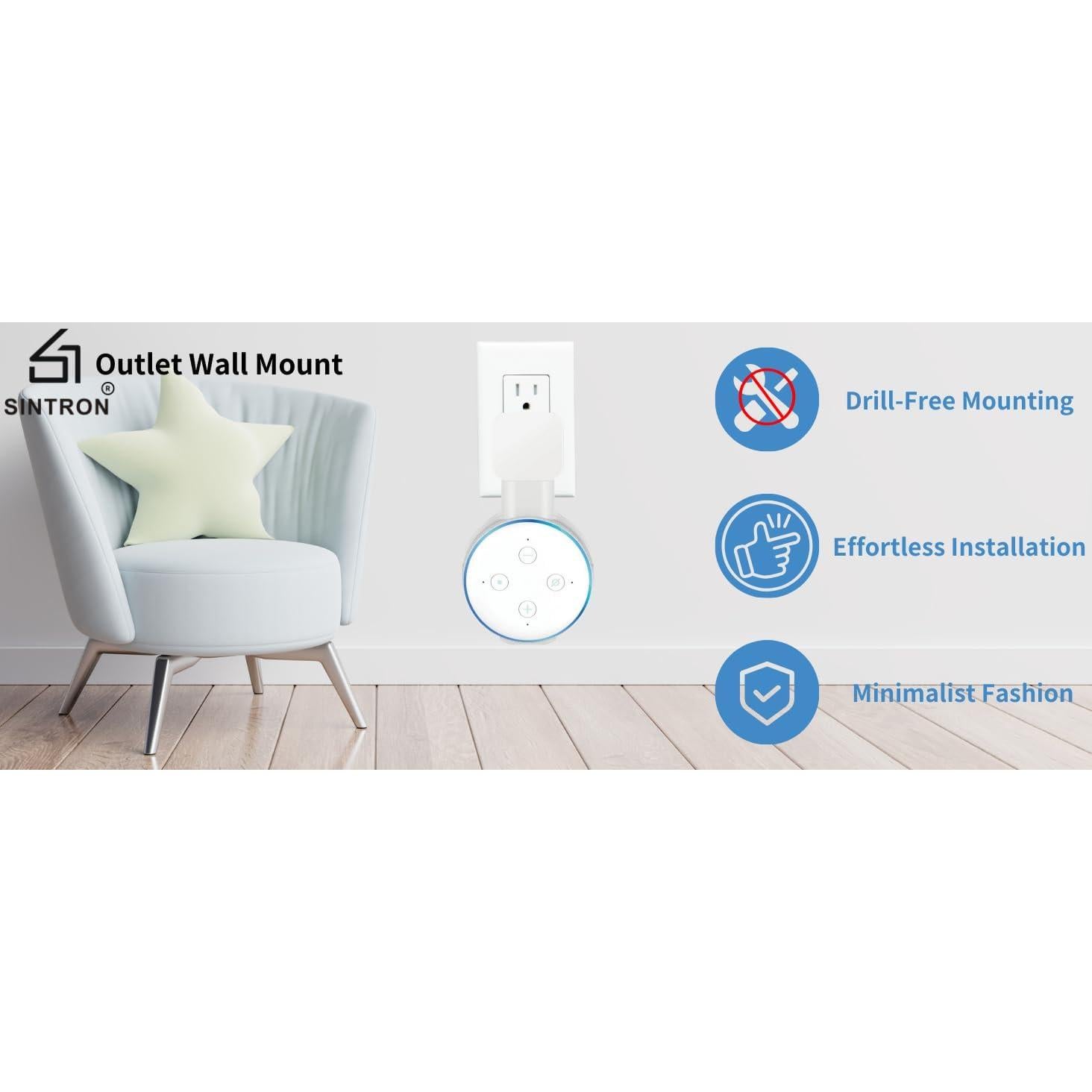 Soporte de Pared Sintron para Altavoz Dot 3 - Blanco