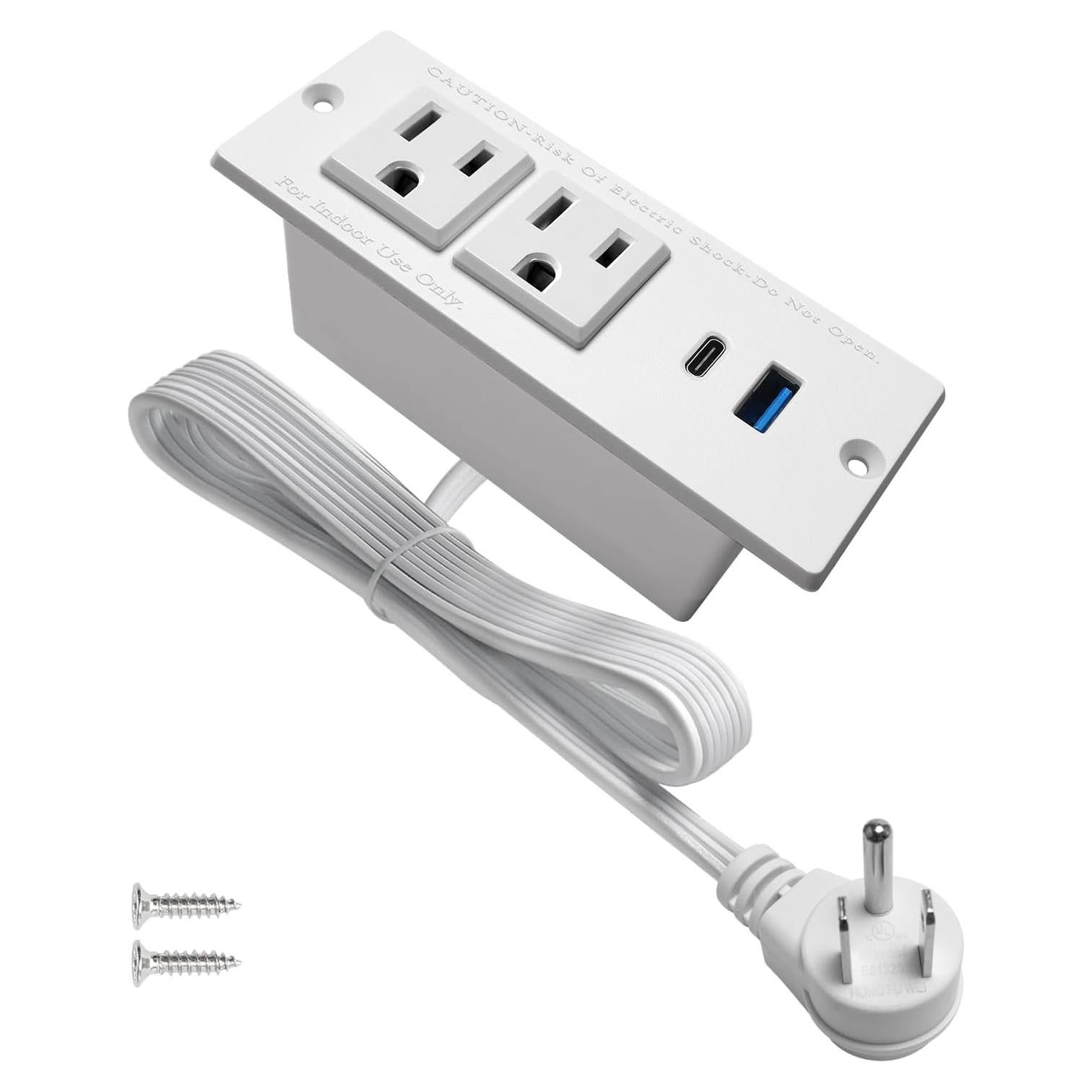 Regleta de Energía Empotrada 4 en 1 4 LEAF USB C 20W