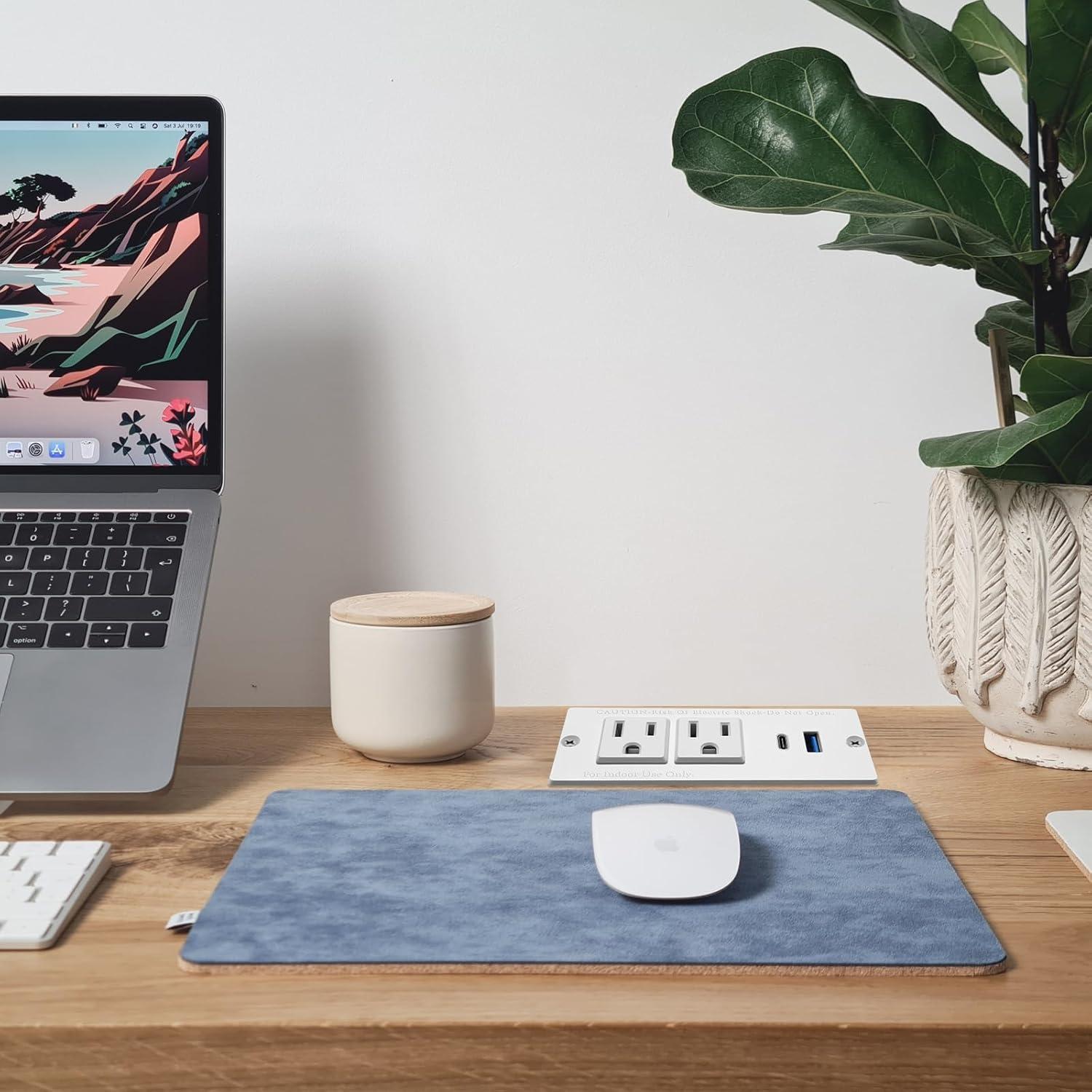 Regleta de Energía Empotrada 4 en 1 4 LEAF USB C 20W