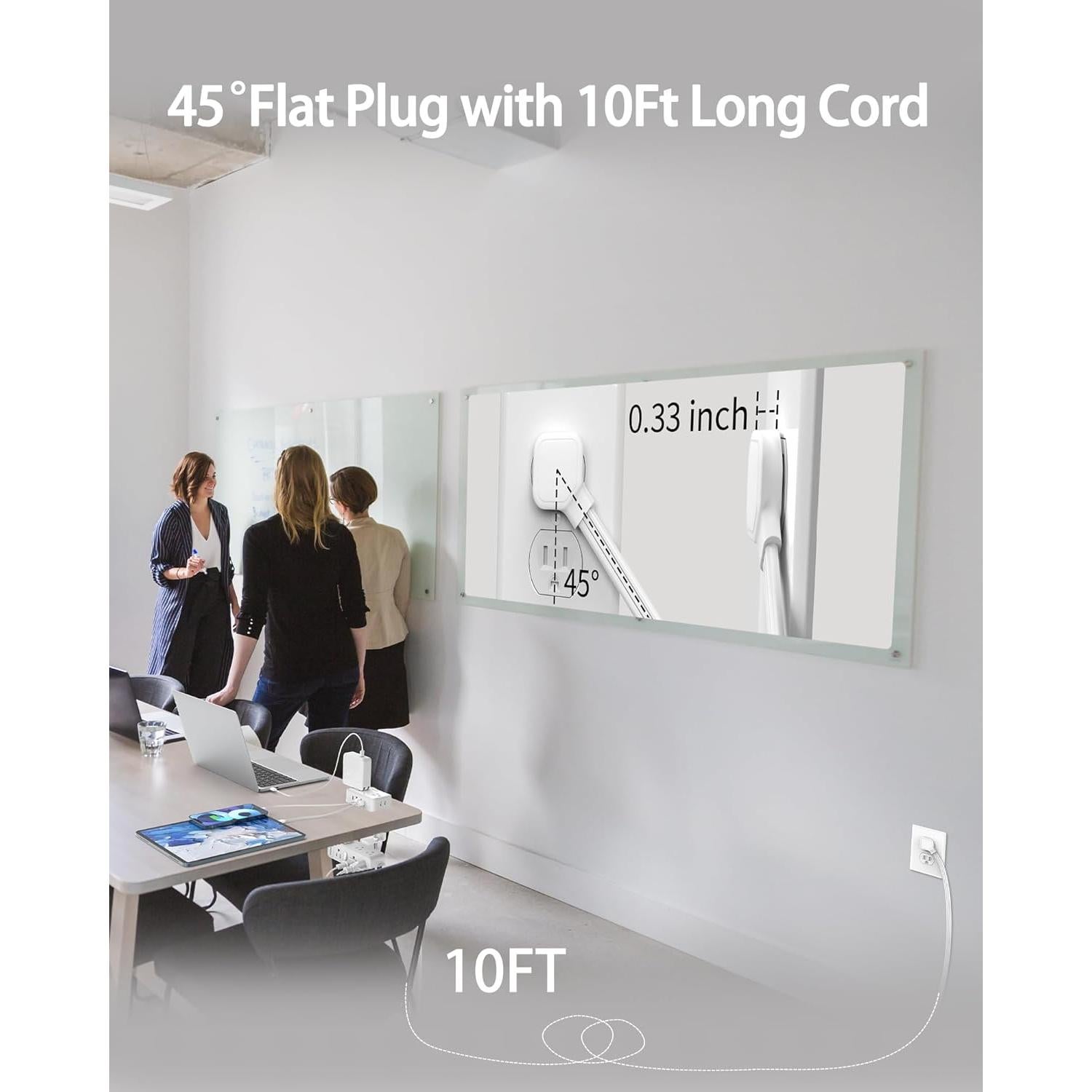 Toma de Corriente de Abrazadera ZHONGSHAN 13 Salidas 4 USB Blanco