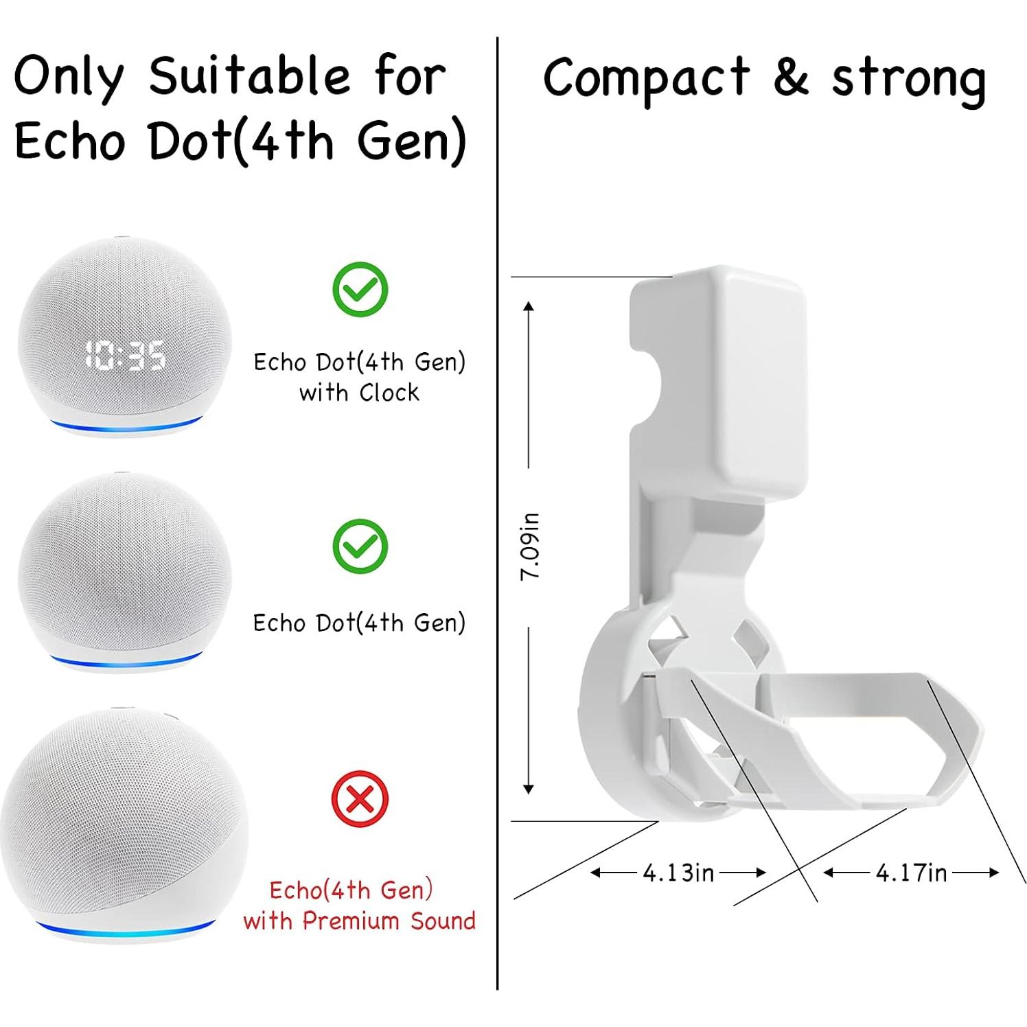 Soporte de Montaje en Pared ZUOLACO para Echo Dot 4ta/5ta Gen