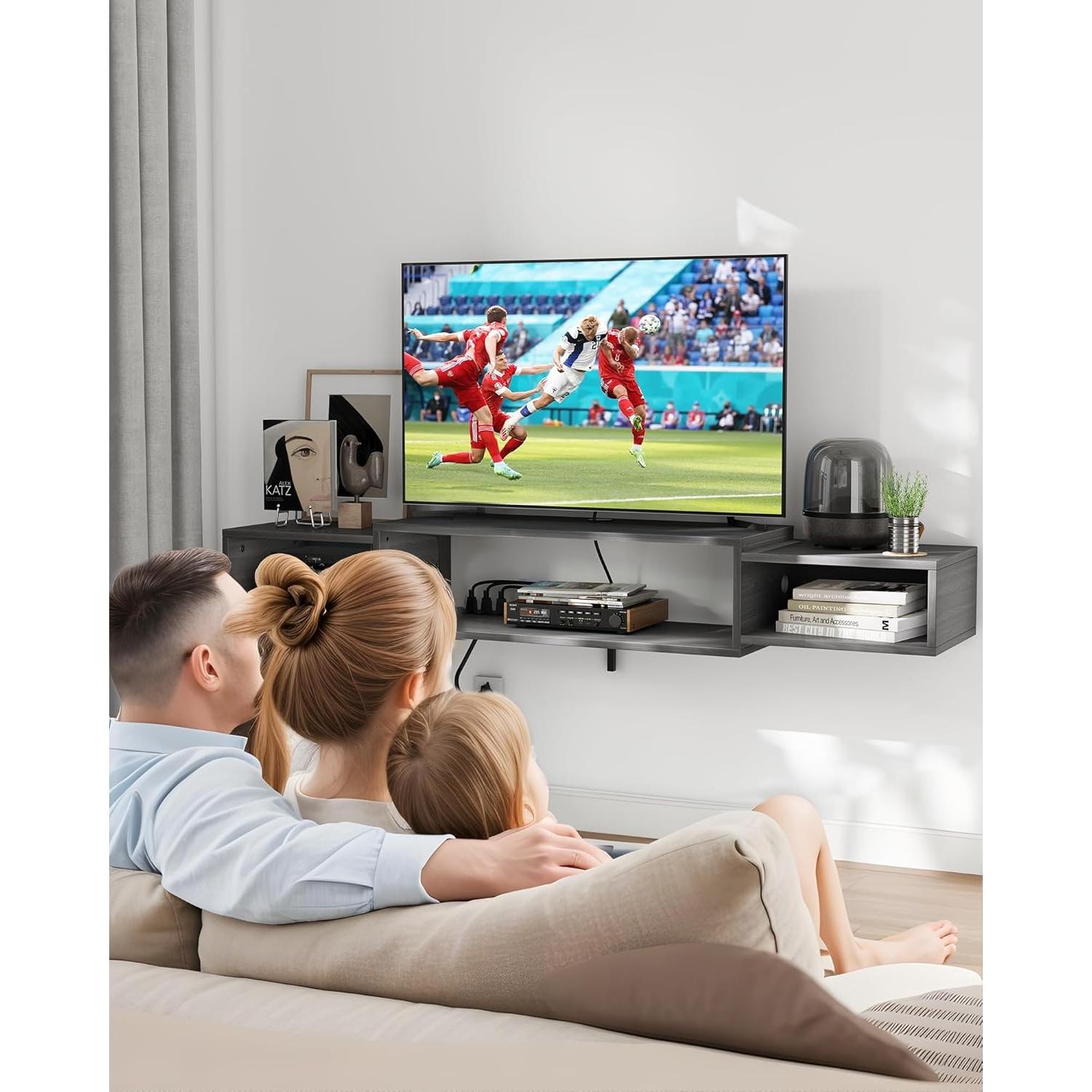 Gabinete de TV Montado en Pared Vicodabo 55" Gris Oscuro