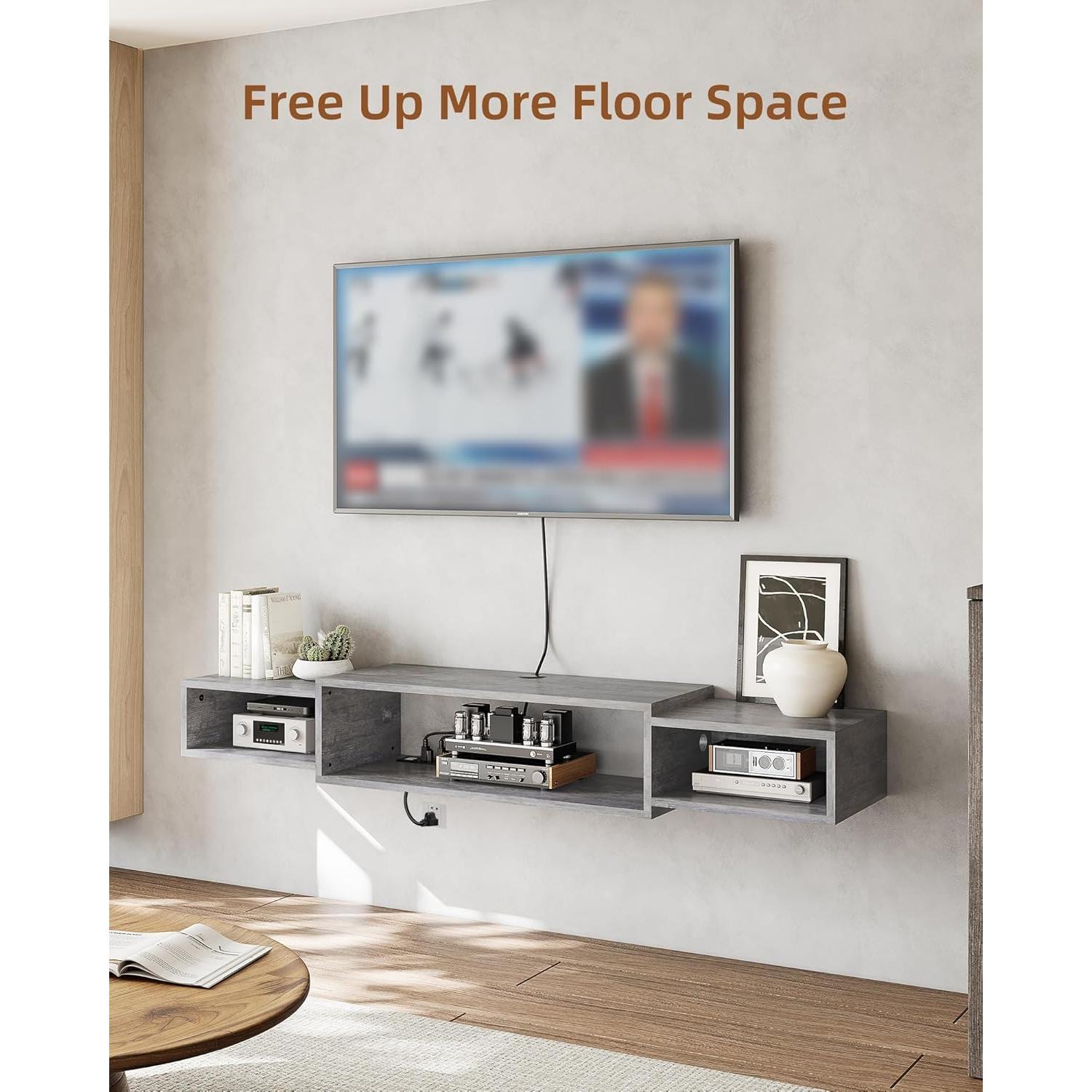 Gabinete de TV Montado en Pared Vicodabo 55" Gris Oscuro